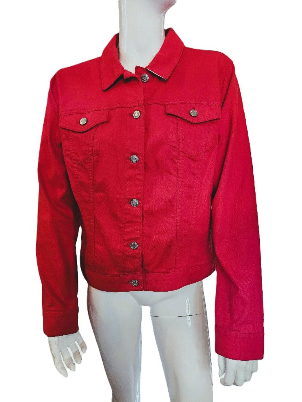 NWOT TOMMY HILFIGER Red Denim/Jean Jacket Size Large